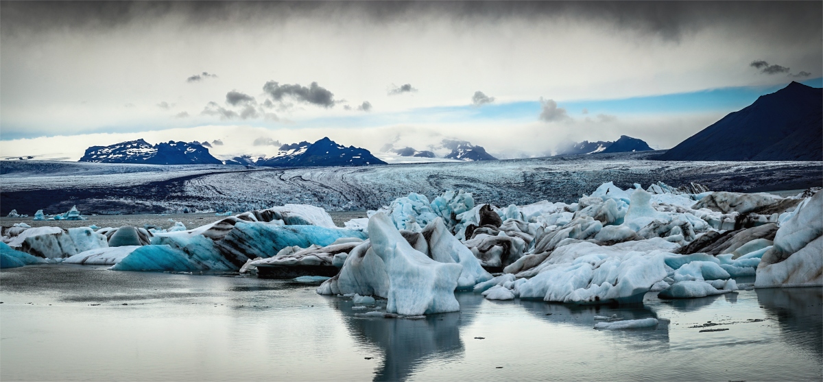 Ledovcový splaz Breidamerkurjökull